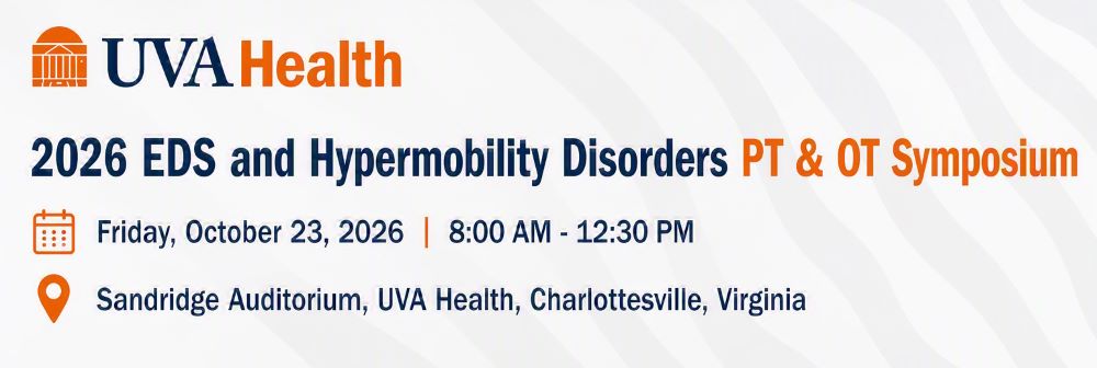 2026 EDS and Hypermobility Disorders PT & OT Symposium Banner
